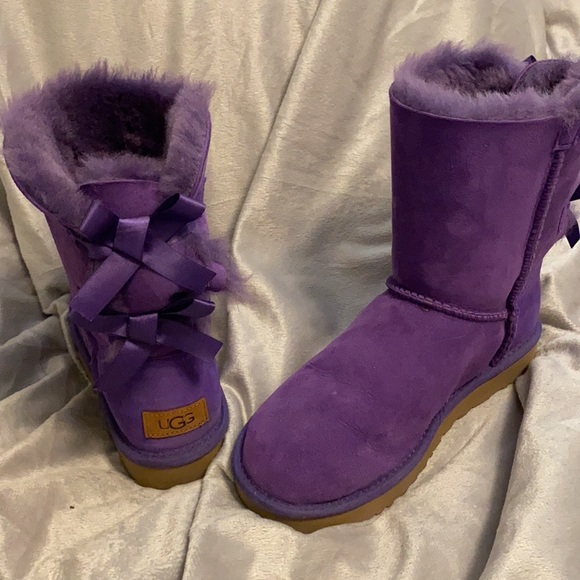 UGG Shoes - 💜 Authentic UGG Bailey Bow II Boots in Purple Plush Sheepskin 💜